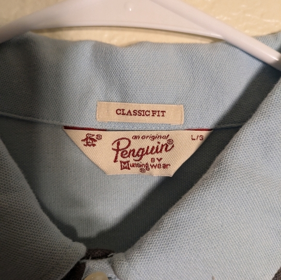 Original Penguin Blue Polo Shirt Classic Fit Size Large - Picture 5 of 6